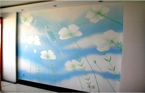 蒙自画墙绘怎么画好白云的蓬松感？