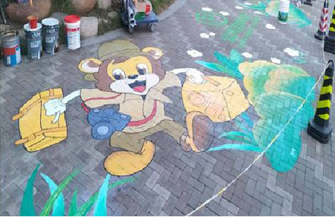 蒙自夏季画地面彩绘会遇到的问题