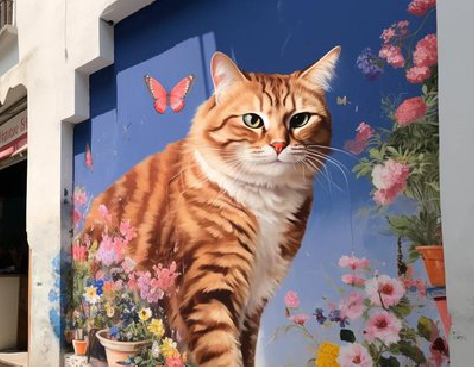 蒙自自己绘制有个性的手绘墙