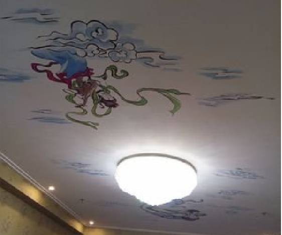 蒙自如何快速绘制天花板上的手绘墙？