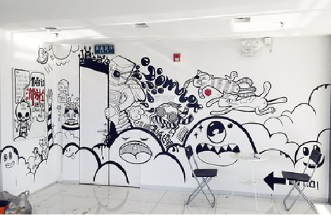 蒙自手绘墙并非传统涂鸦。